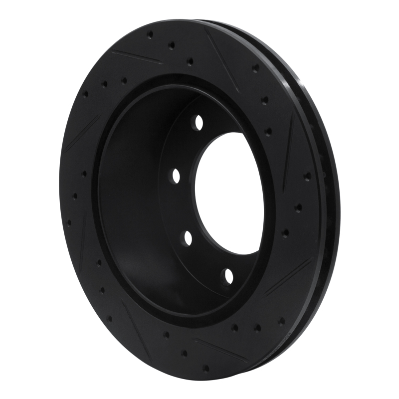 Chevrolet Silverado 1500 Brake Rotor (1) - Rear Left - R1 Concepts - Drilled & Slotted - Black - `99-`25
